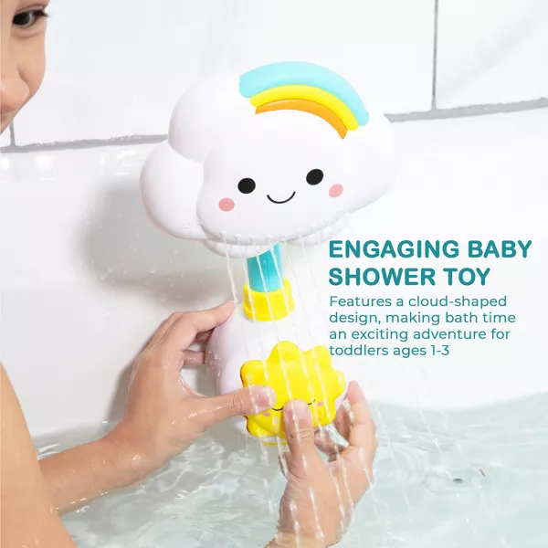 Sperric Interactive Bathtub Slide Set & Baby Shower Sprayer Toy Bundle- Fun Bath Toys for Toddlers, Educational Play Set