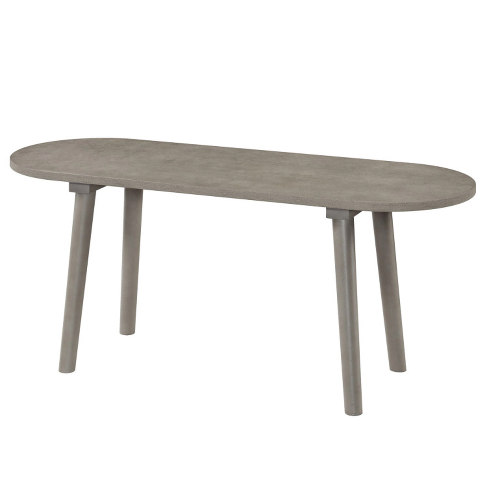 SUGIFT Gray Rubber Wood Legs 43 Inch Farmhouse Dining Bench Backless Entryway Bench