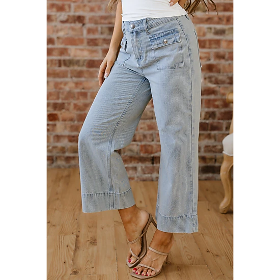 Threaded Pear Women's Eve Hem Wide Leg Jeans