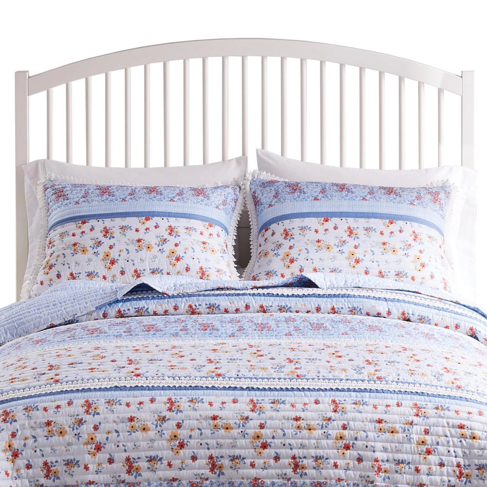 Greenland Home Betty Lace Embellished Quilted Pillow Sham