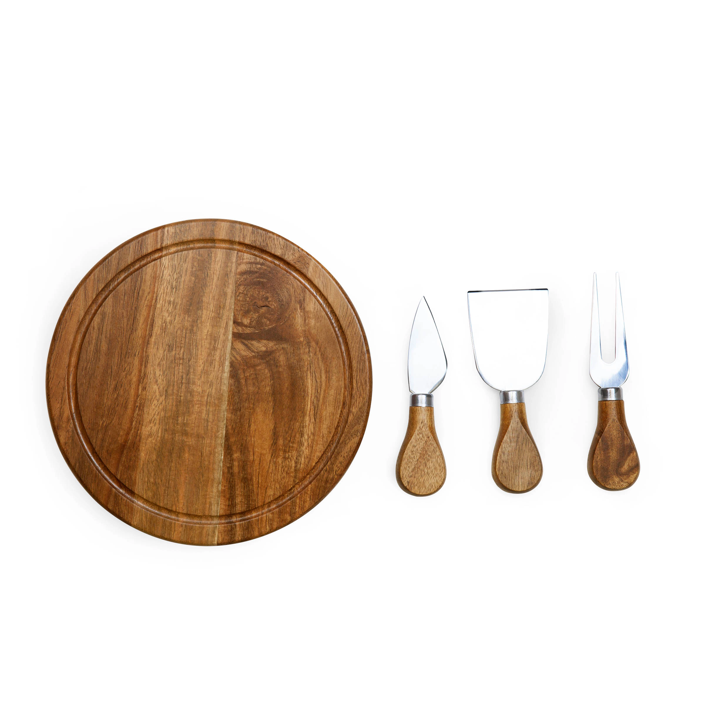 TOSCANA Acacia Brie Cheese Cutting Board & Tools Set