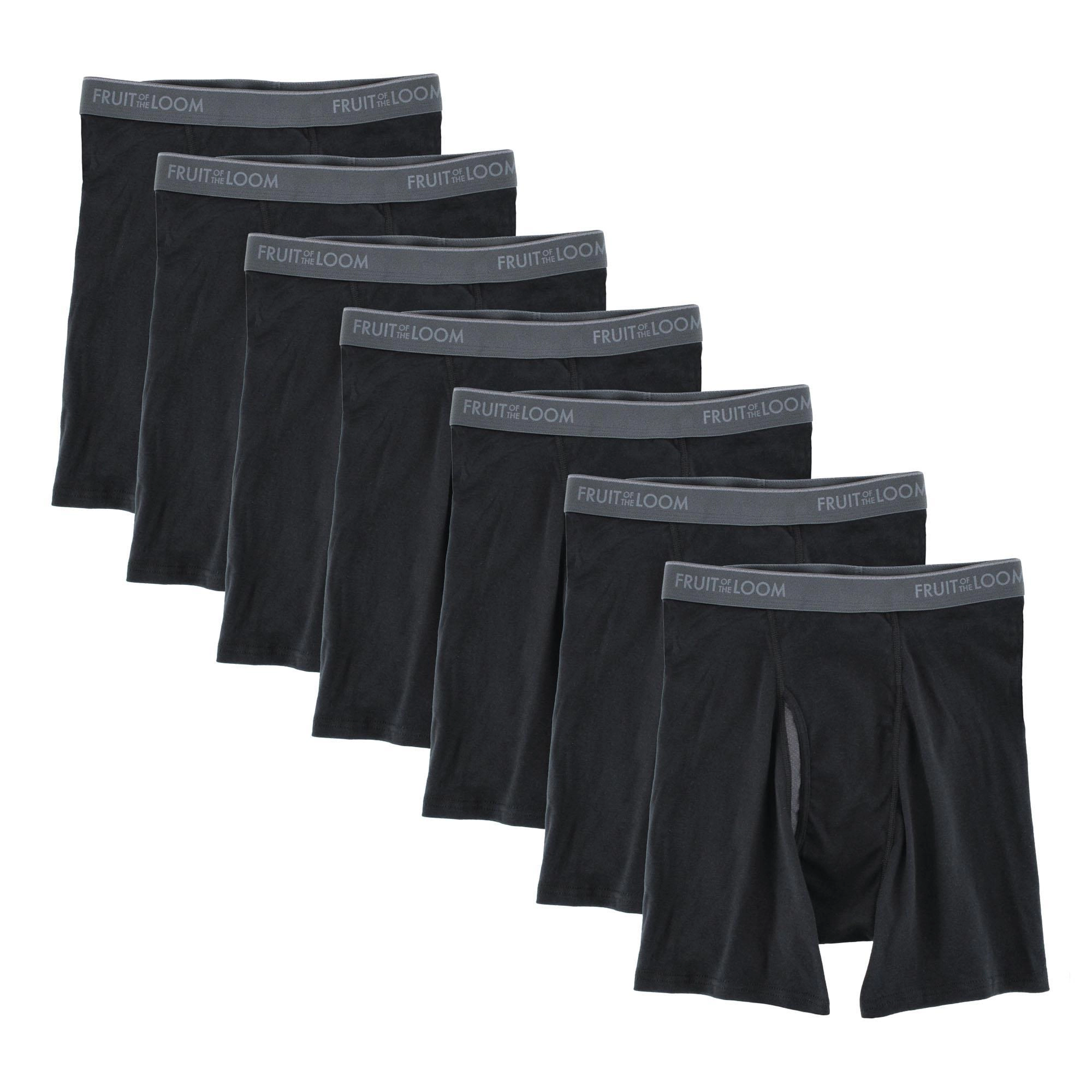 Fruit of the Loom Men's Eversoft CoolZone Fly Black Boxer Briefs (7 Pack)