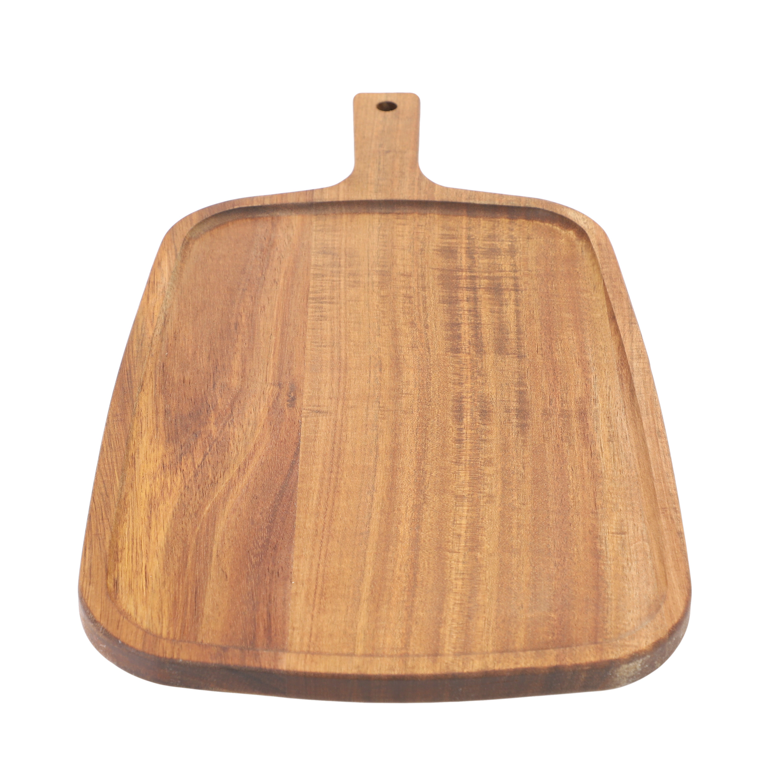 MegaChef 14 Inch Acacia Wood Rectangle Serving Board with Handle