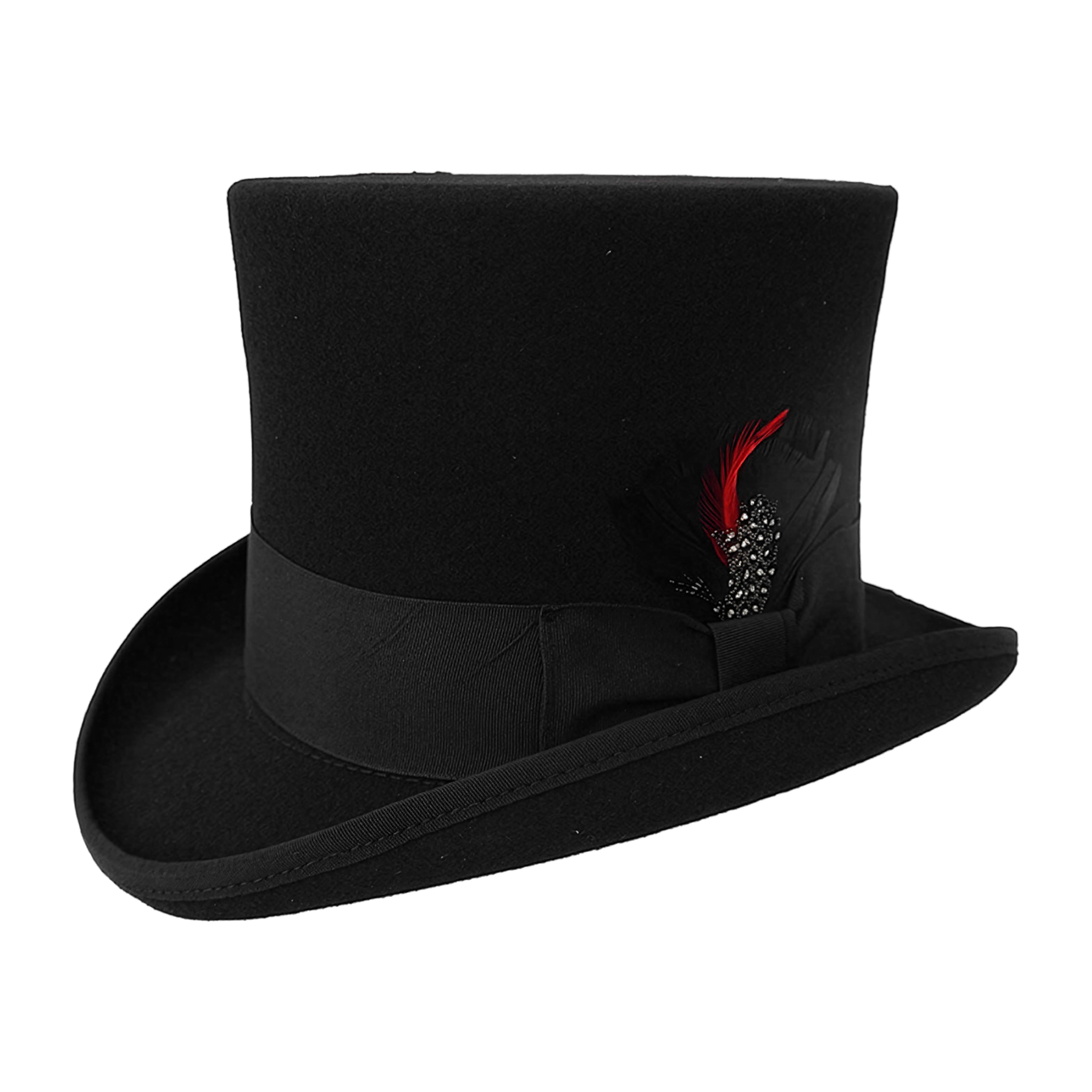 Bryan Michaels Mens 100% Wool Felt Formal Tuxedo Top Hat