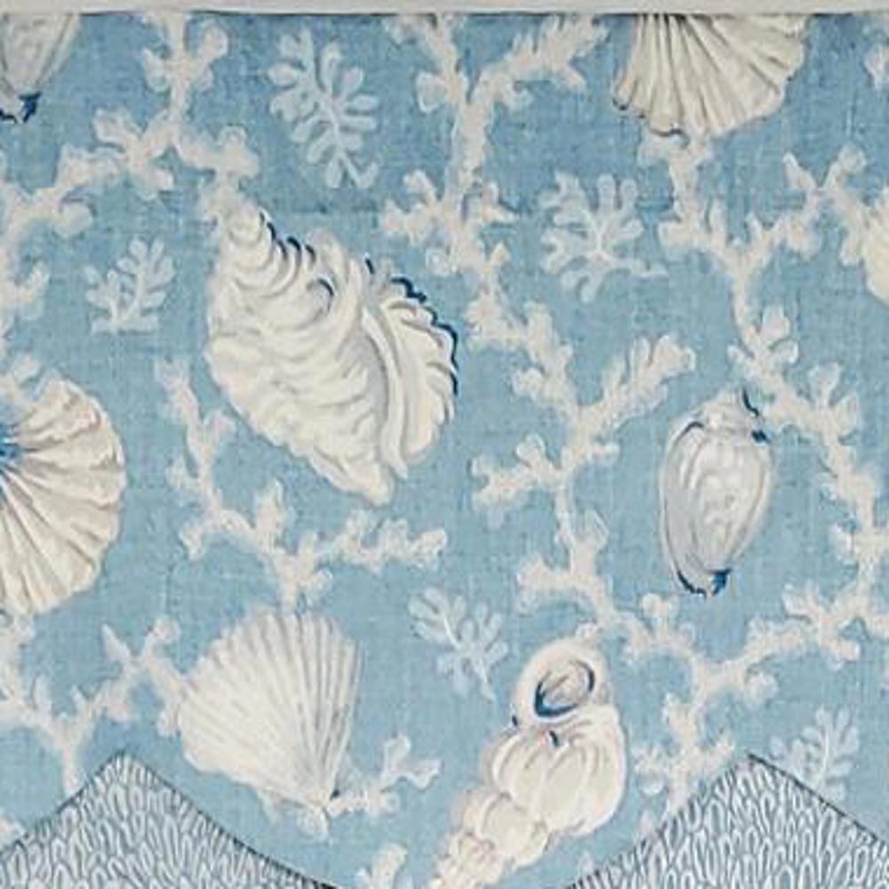 RLF Home Luxurious Modern Design Classic Windamar Petticoat Style Window Valance 50" x 15" Mediterranean