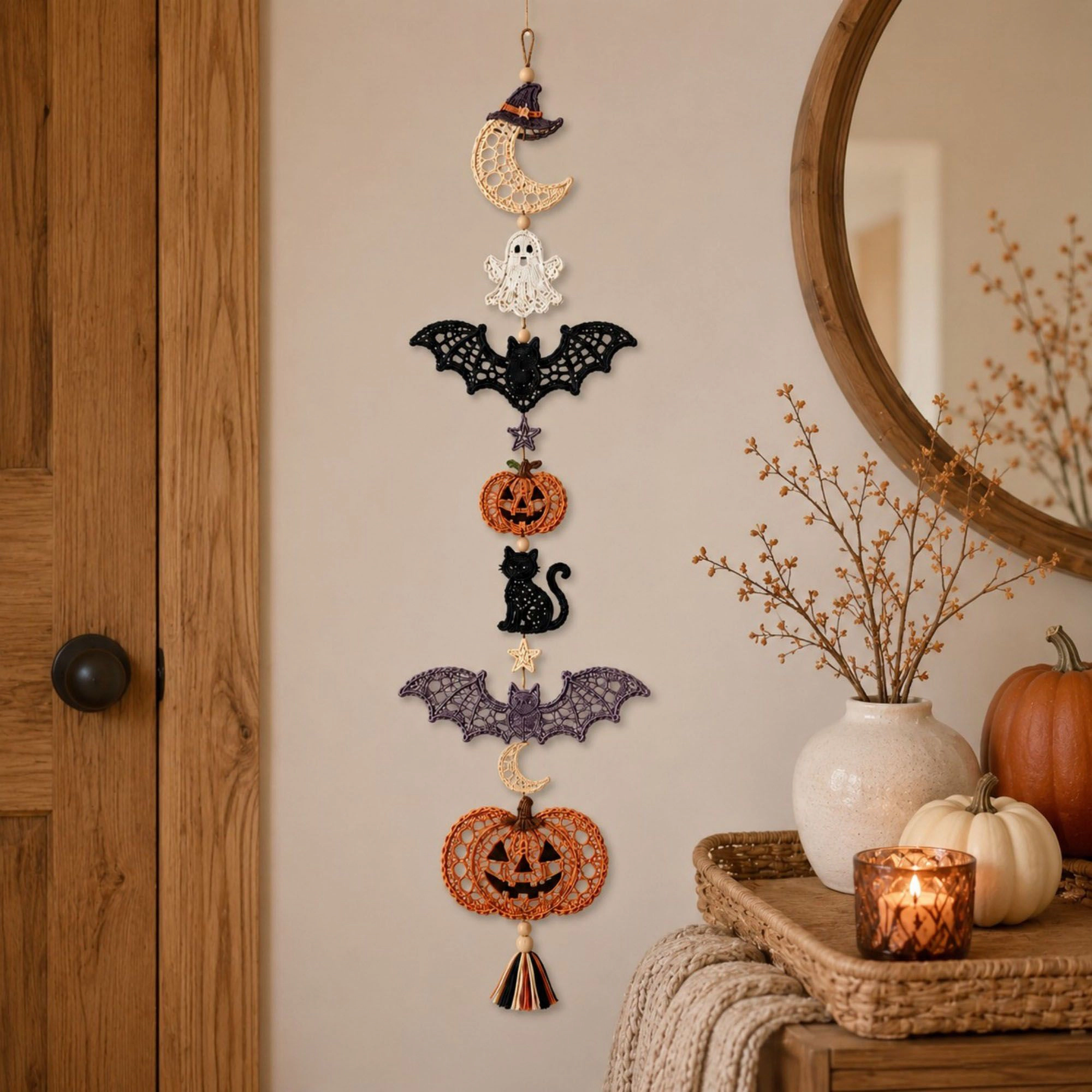 Alilang Halloween Crochet Hanging Ornament DIY Craft Kit