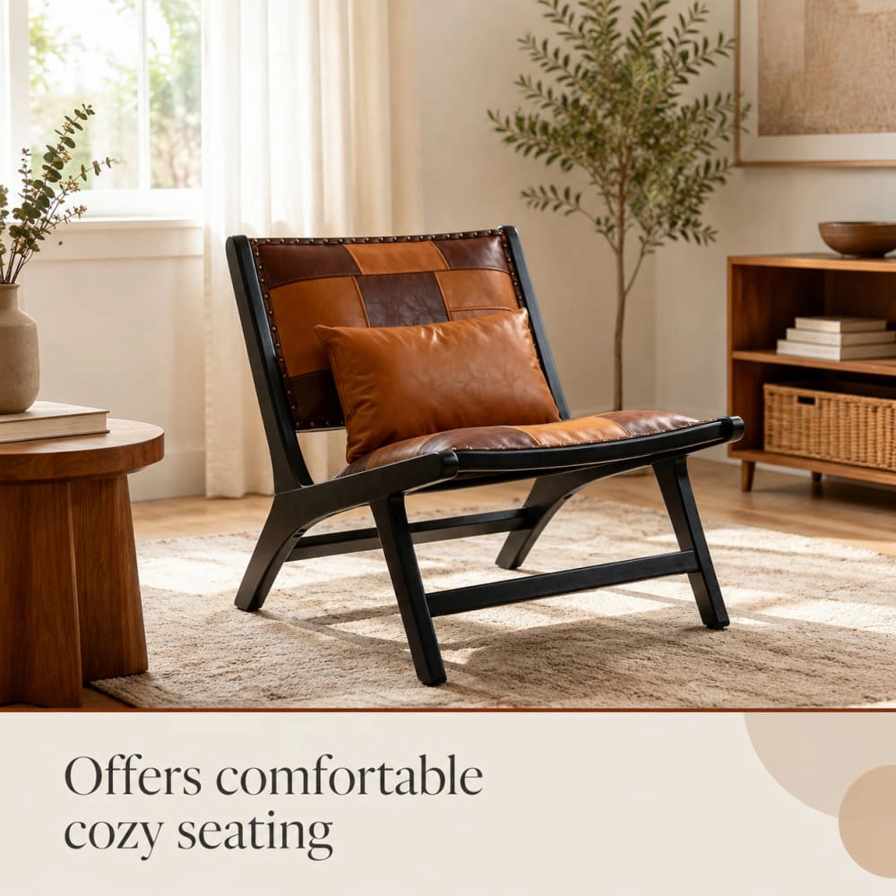 GOODSILO PU Leather Upholstered Accent Chair