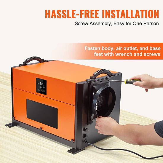 HONGGE Commercial Dehumidifier with Drain Hose for Crawl Space, Basement