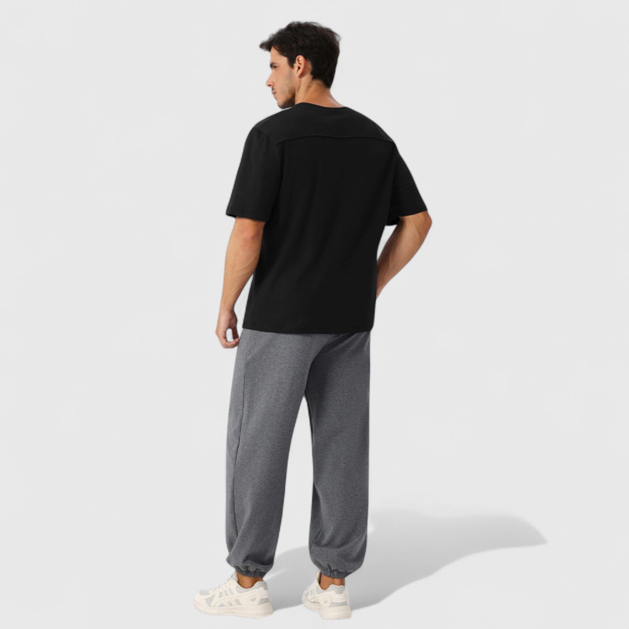 Anna-Kaci Men's Oversized Fit Short Sleeve T-Shirt with Drop Shoulders and Relaxed Silhouette for Everyday Style