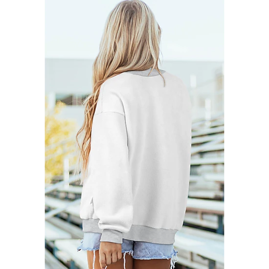 Threaded Pear Oakleigh Print Reversible Mock Sweatshirt