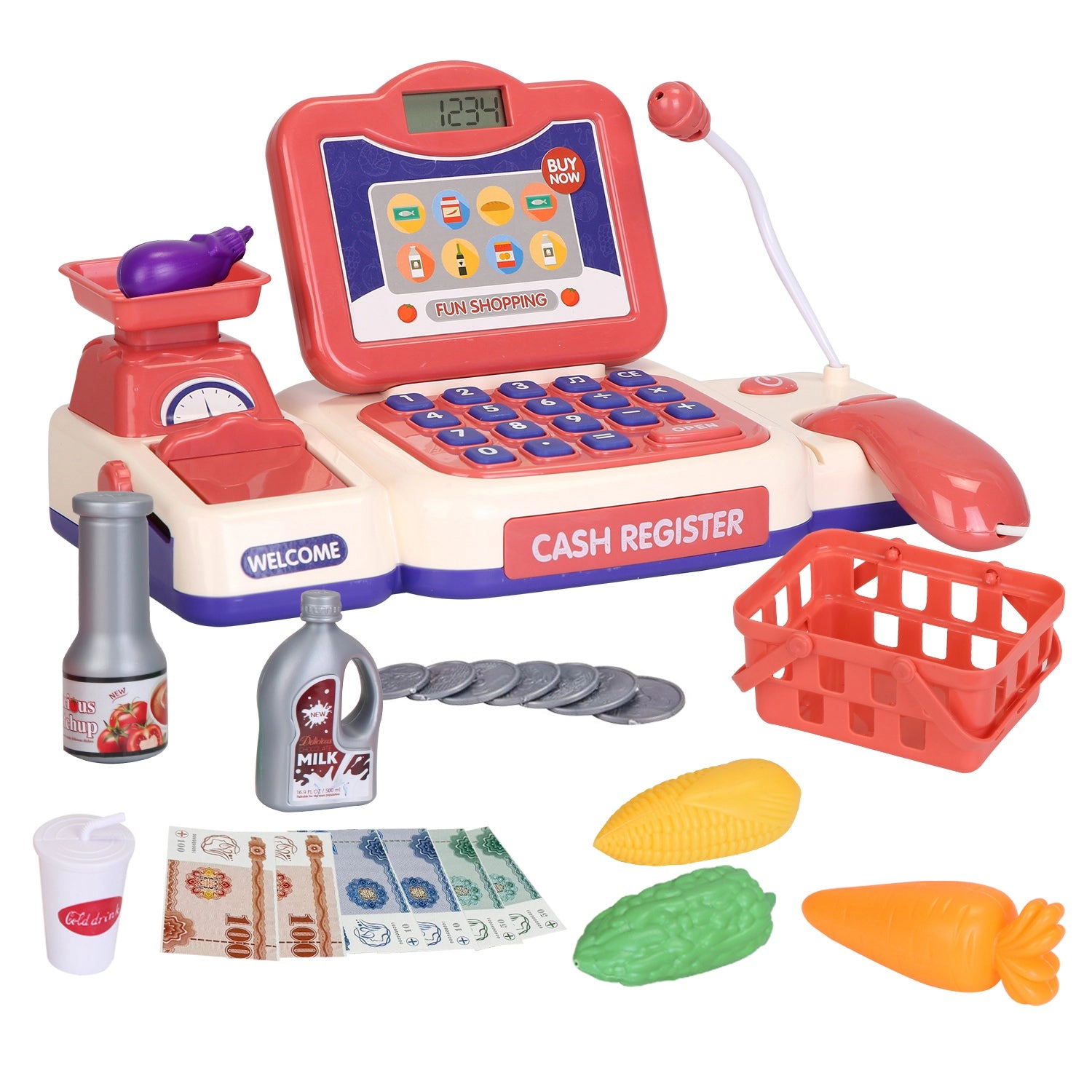 GBruno Interactive Pretend Play Cash Register Toy