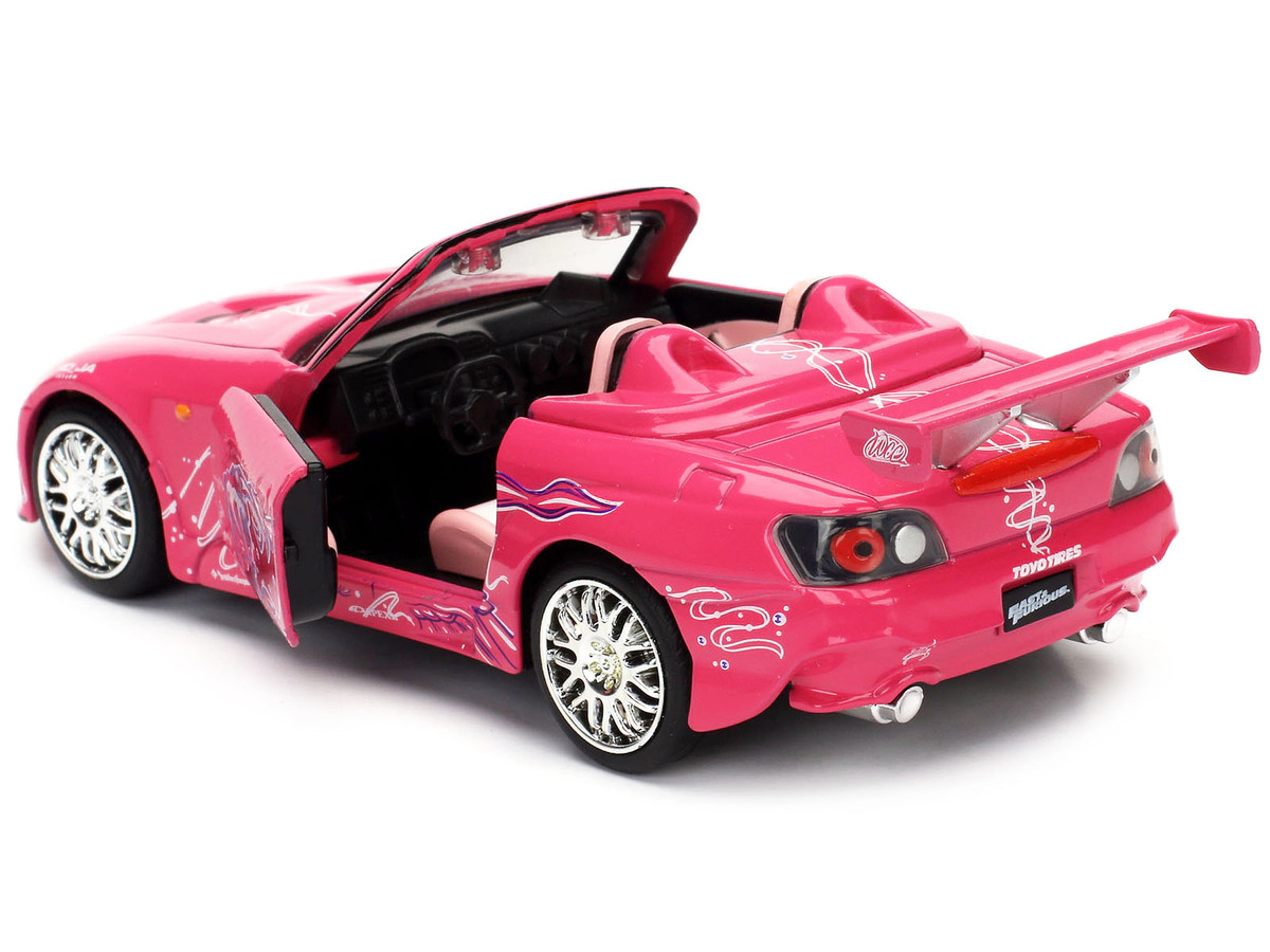 Jada Suki's Honda S2000 Convertible Pink with Graphics "2 Fast 2 Furious" (2003) Movie "Fast & Furious 25th