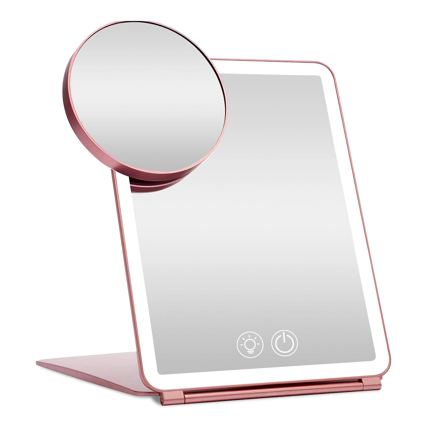 GBruno LED Folding Travel Makeup Mirror With 10X Magnifier
