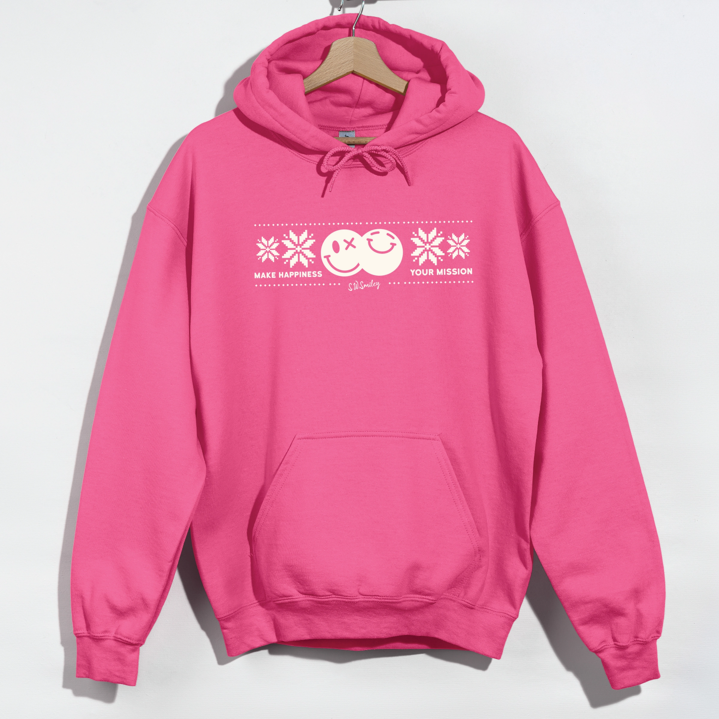 Simply Sage Market - Women's Graphic Hoodie S.W.Smiley Make Happiness Your Mission Cream