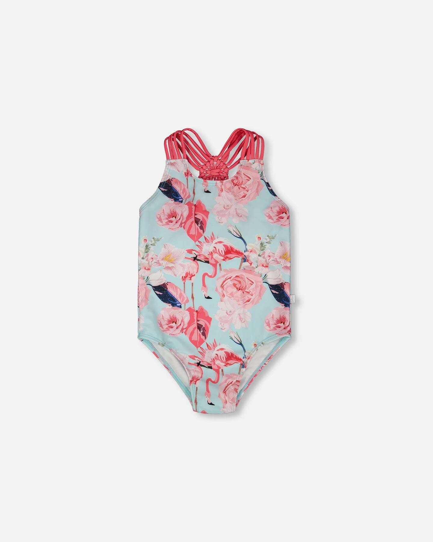 Deux par Deux Girls One-Piece Swimsuit Flamingo Print