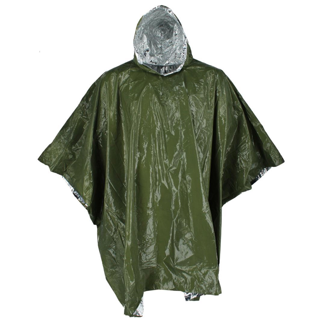 SE Adult Aluminized Thermal Reusable Rain Poncho