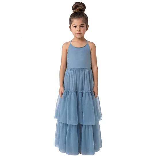 4t boho dress 2Bunnies Girls Tiered Tulle Maxi with Crisscross Open Back White Bodycon Dress with ProductGroup:1P06036 Tailles:L The 2Bunnies Girls Vintage