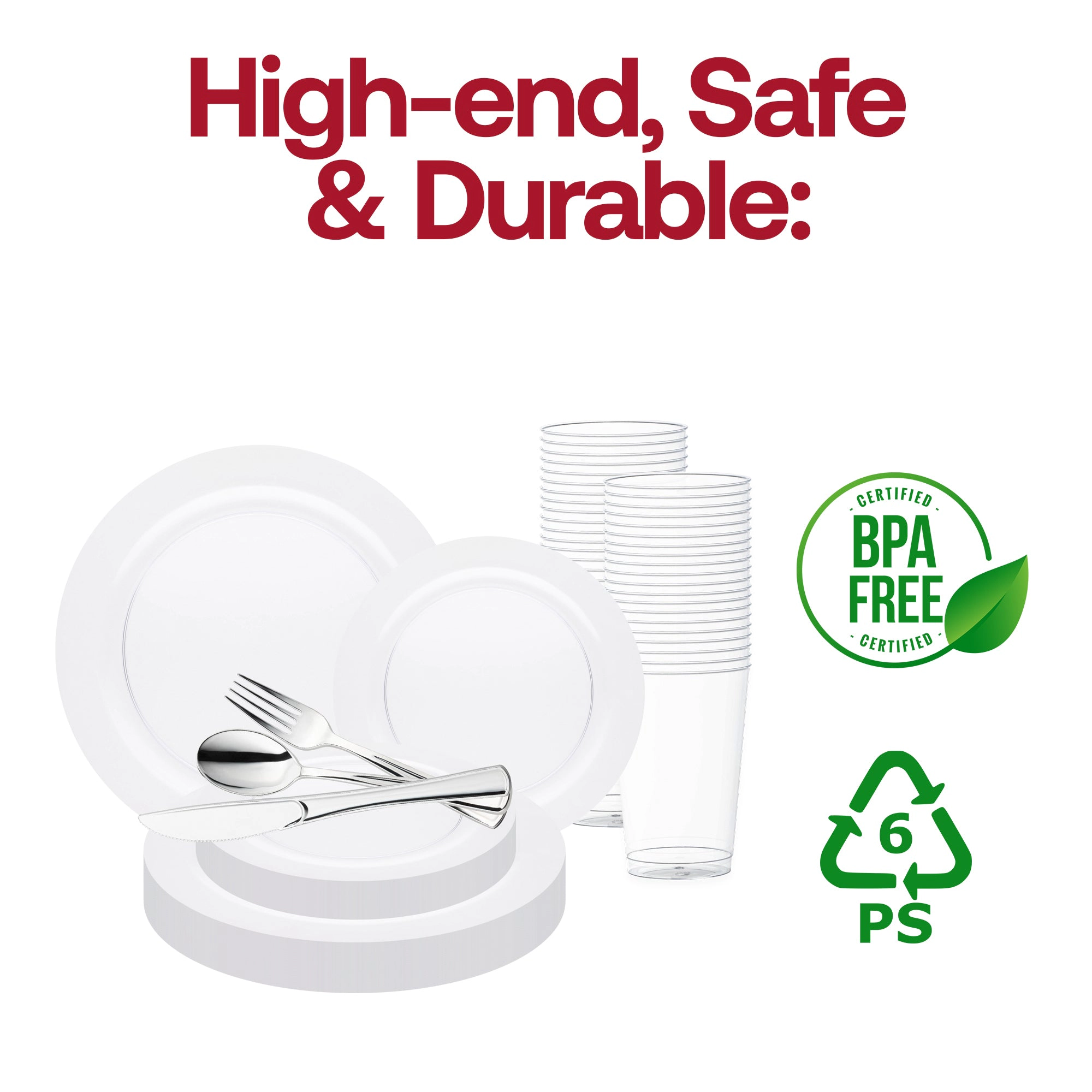 Smarty Had A Party Clear Economy Round Plastic Wedding Value Set