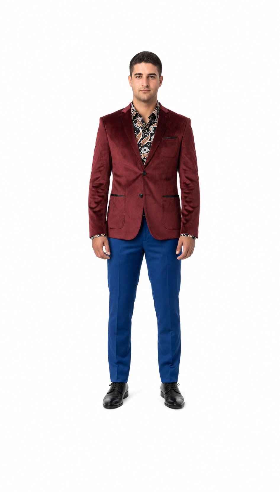Elie Balleh Men's Slim Fit Velvet Sportcoat