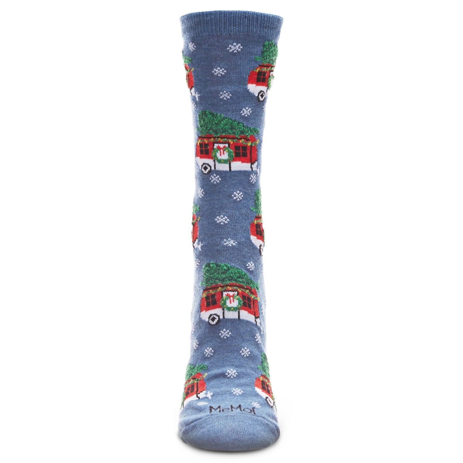 MeMoi Women's Festive Campers Holiday Crew Socks