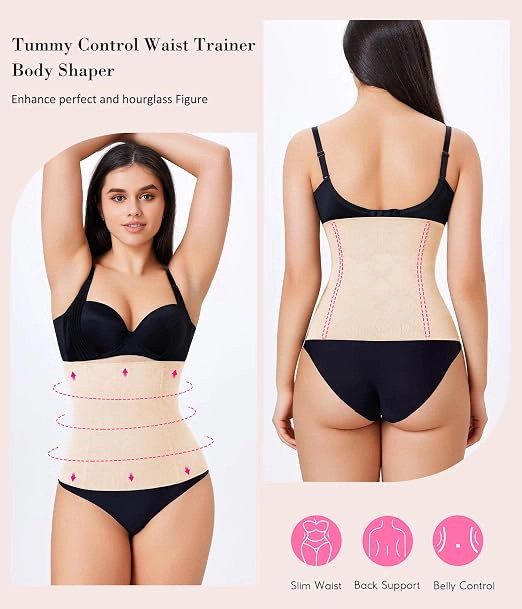Nebility Women Tummy Control Waist Trainer Body Shaper