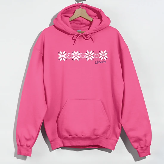 Simply Sage Market - Women's Graphic Hoodie - S.W.Smiley Snowflakes Row