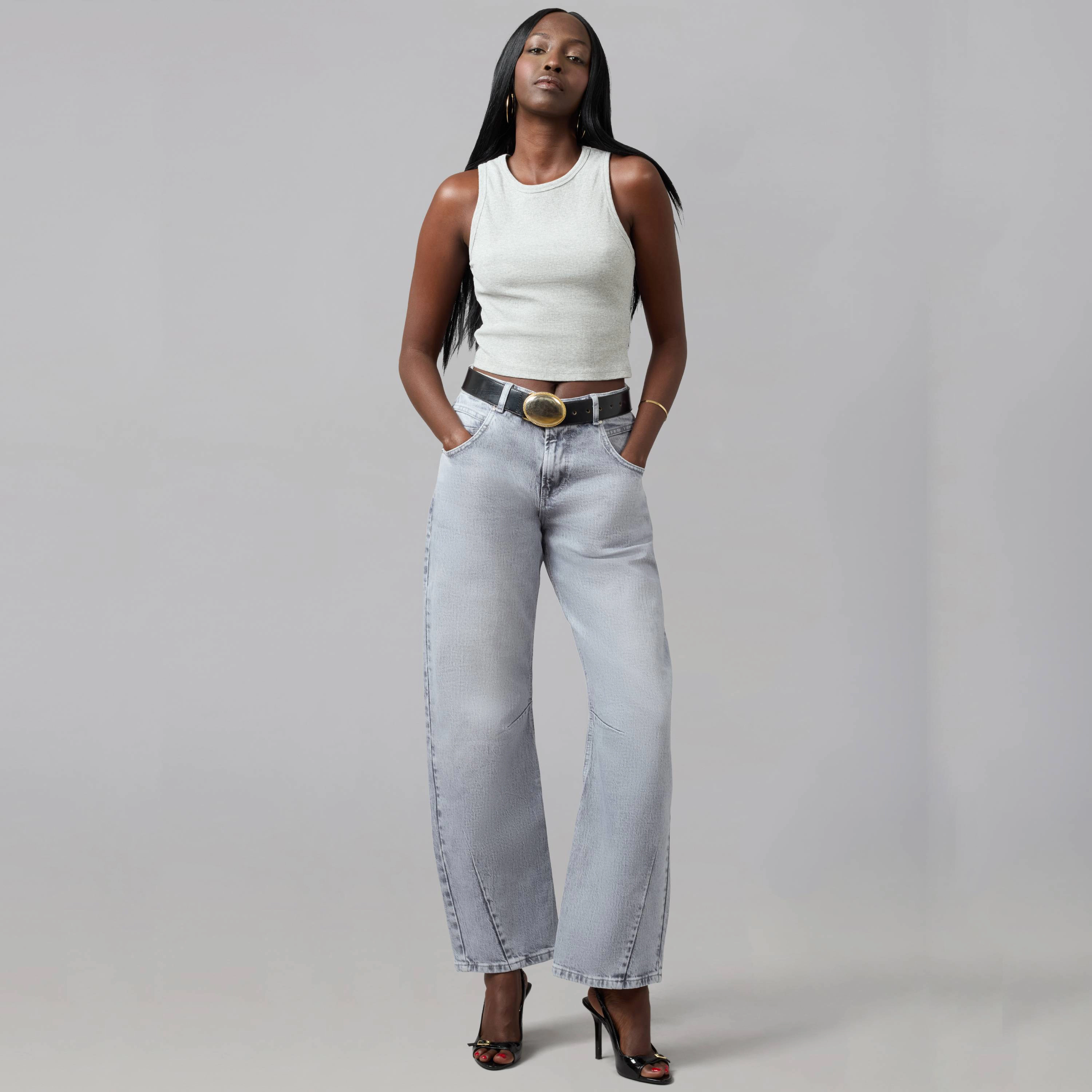 Lola Denim Womens Lennox High Rise Barrel Jeans