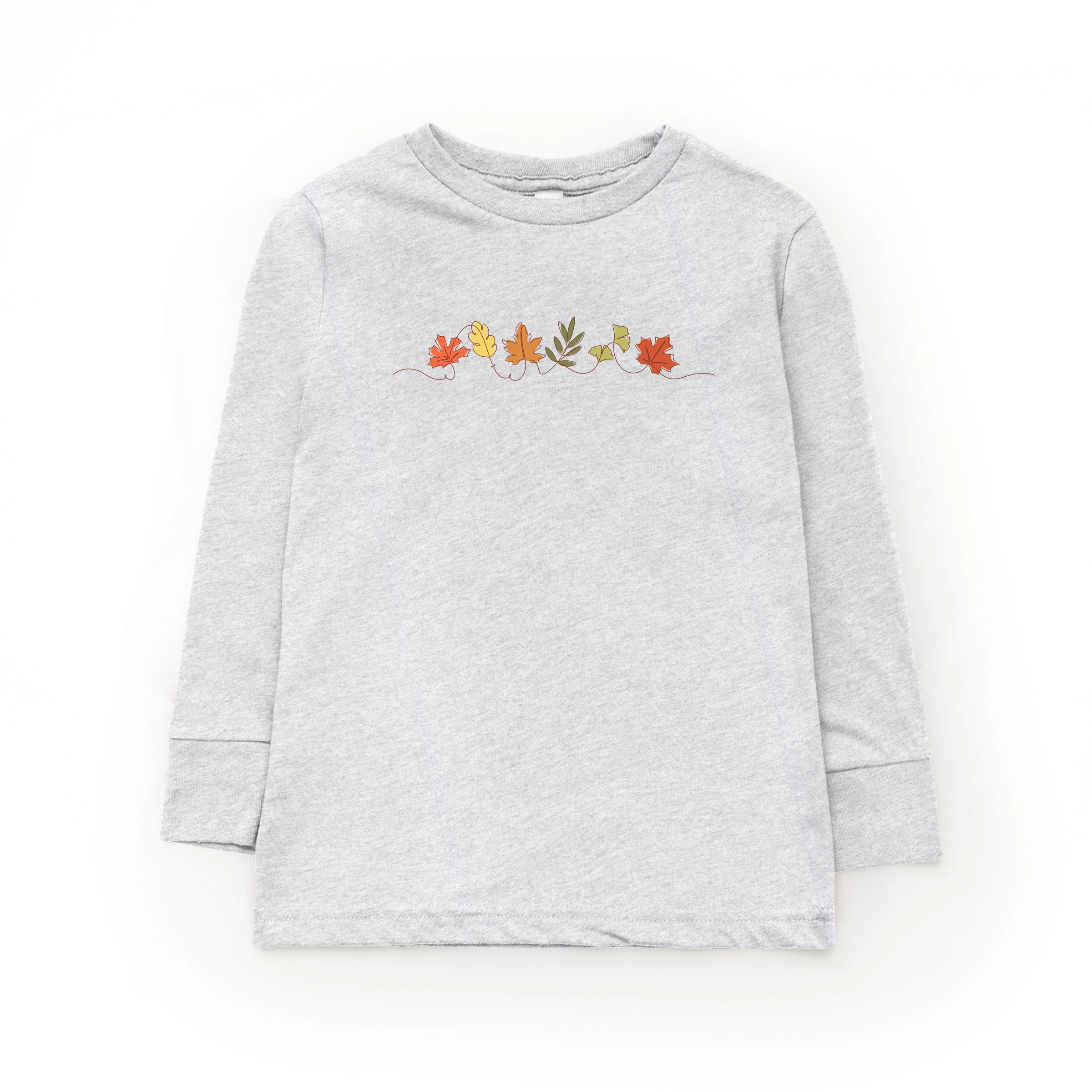The Juniper Shop - Youth Long Sleeve Graphic T-Shirt Fall Leaves Line