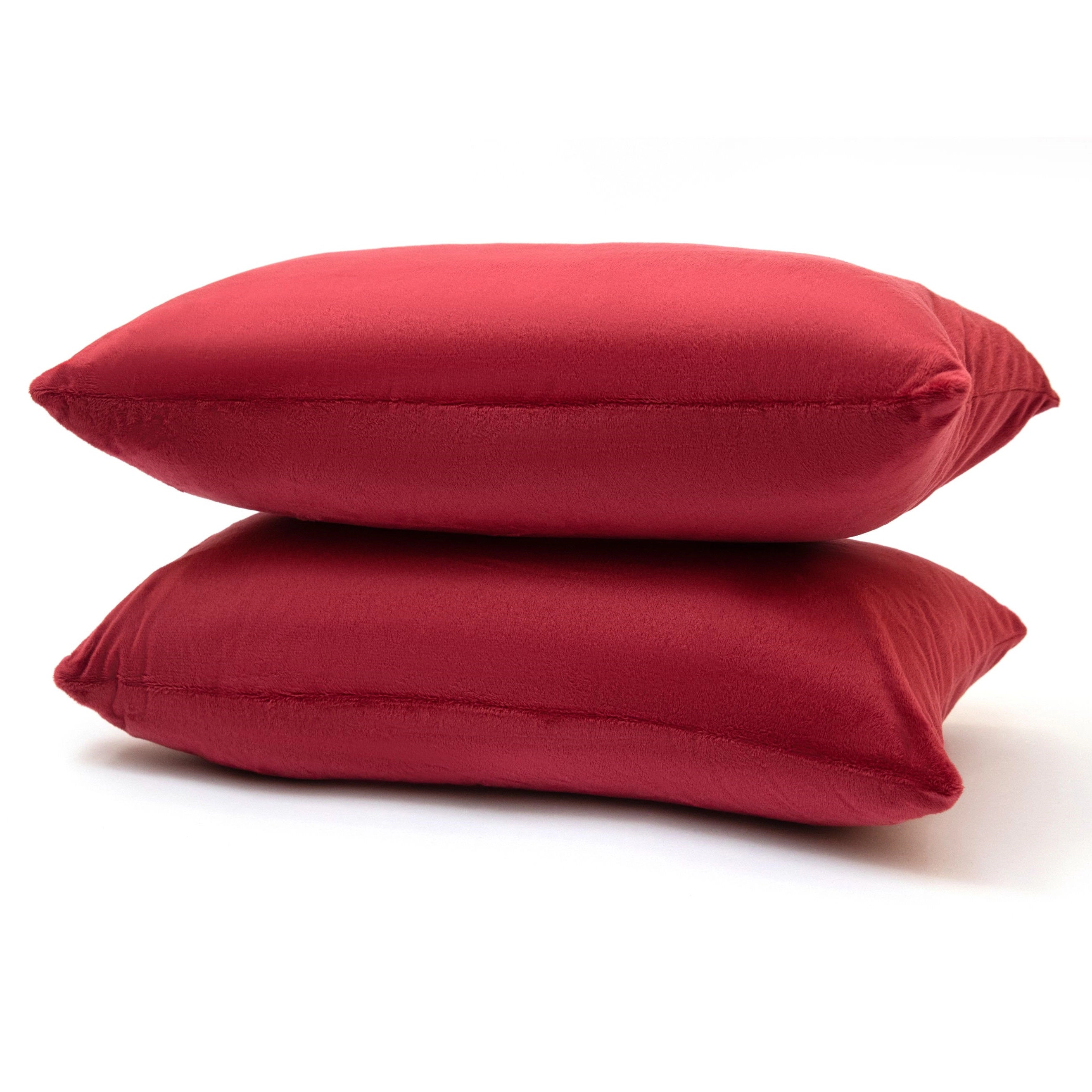 Cheer Collection Velour Throw Pillows - Set of 2 Decorative Couch Pillows, 12" x 20", Black