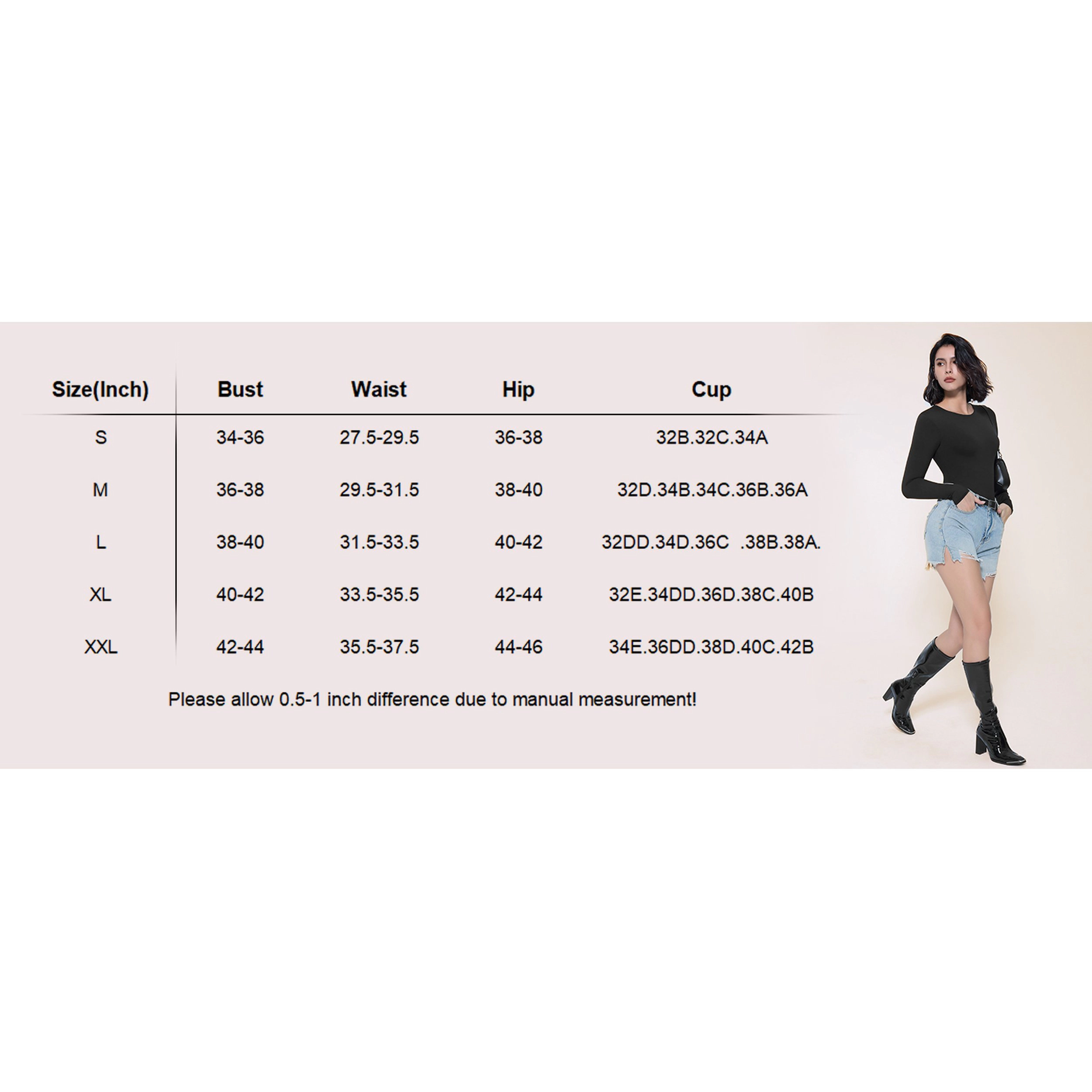 Avidlove Women's Crew Neck Long Sleeve Double Lined Thong Bodysuit