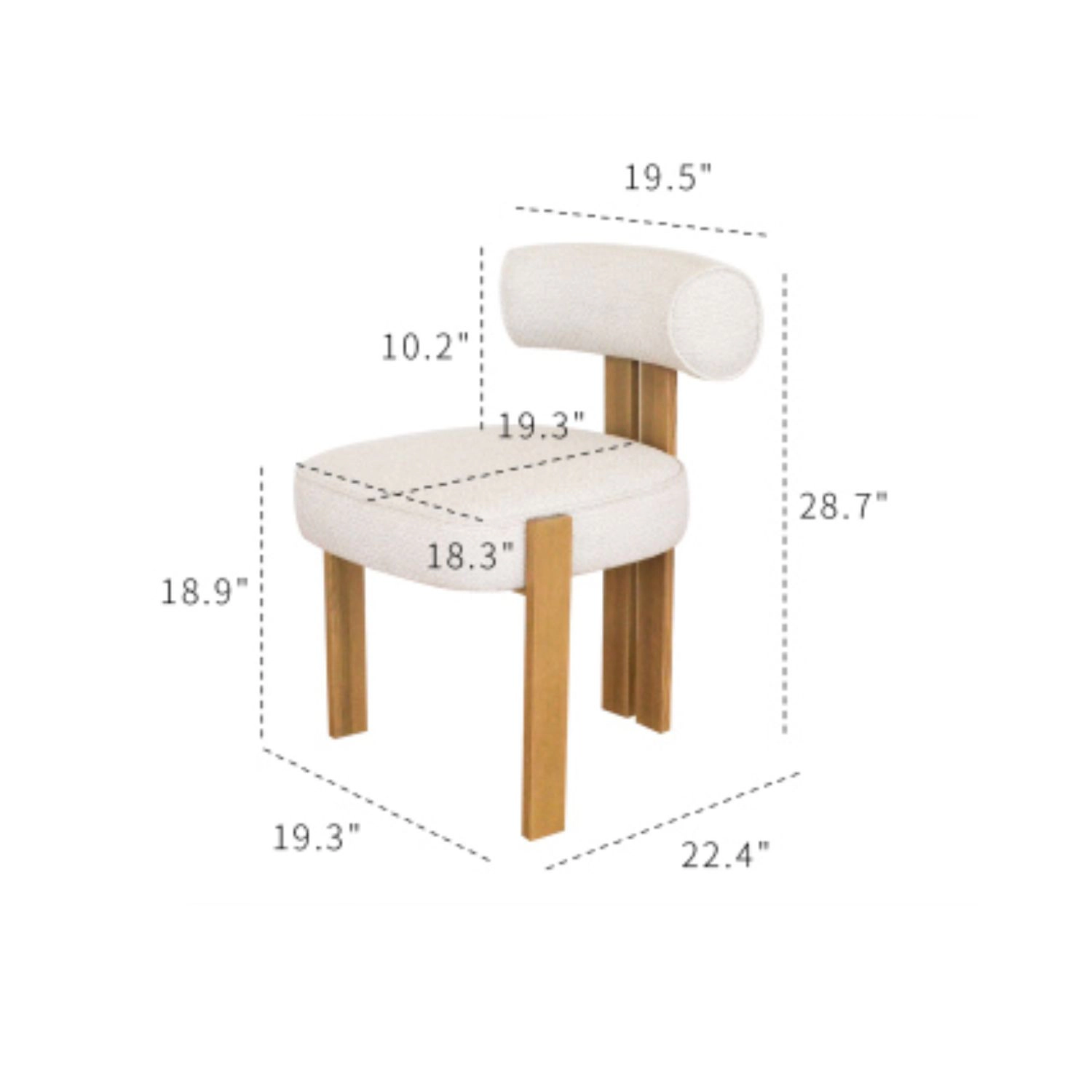 GOODSILO Upholstered Fabric Dining Seating Chair