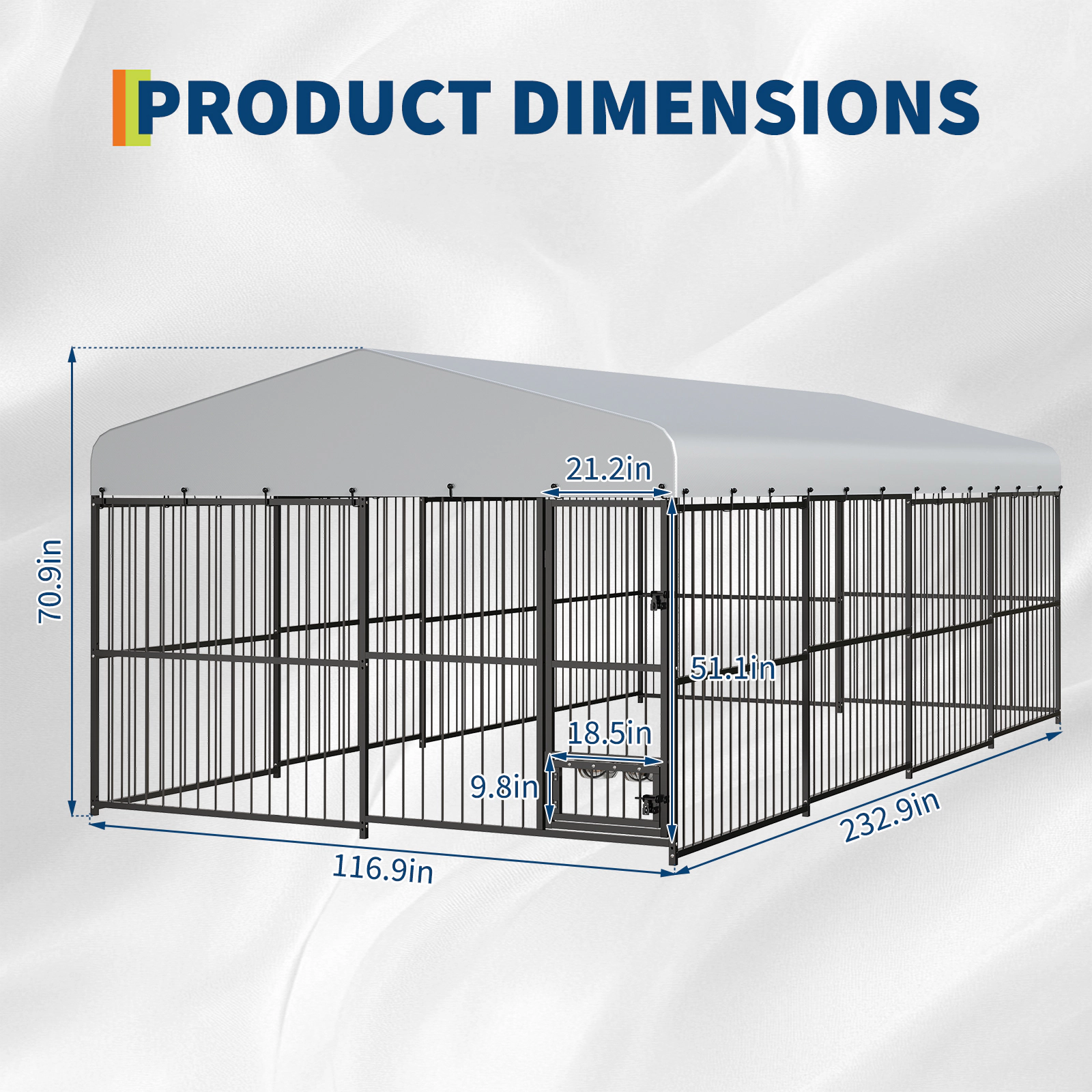 Heavy Duty Outdoor Dog Kennel for Large Dogs