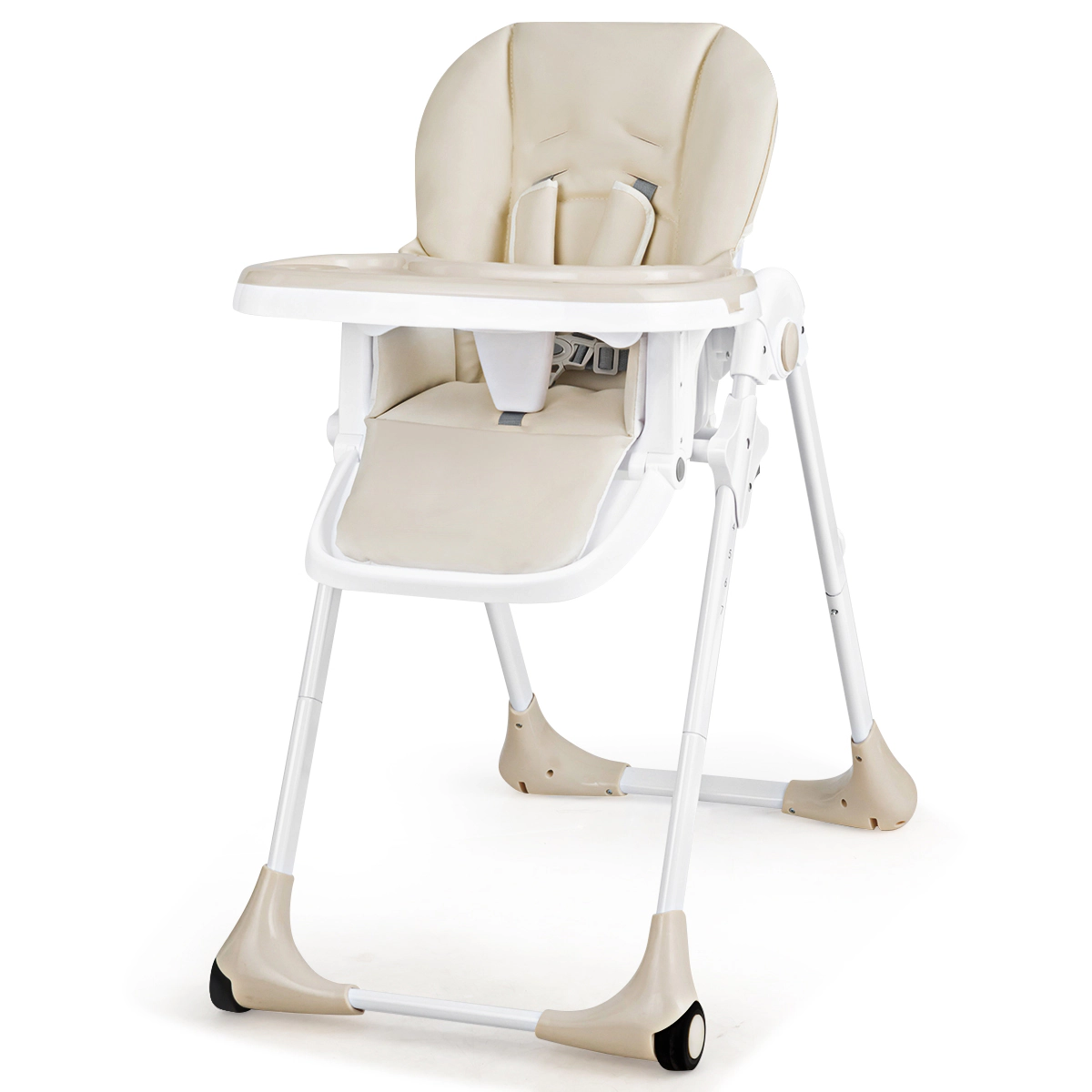 SUGIFT 7 Seat Heights and Reclining Backrest 3-in-1 Convertible Baby High Chair