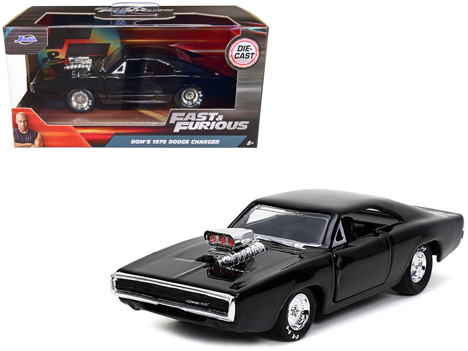 Jada Dom's 1970 Dodge Charger 500 Black "Fast & Furious 9 F9" (2021) Movie 1/32 Diecast Model Car by Jada