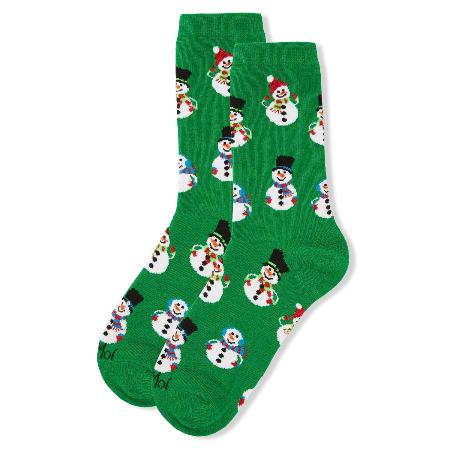 MeMoi Women's Smiley Snowman Holiday Crew Socks