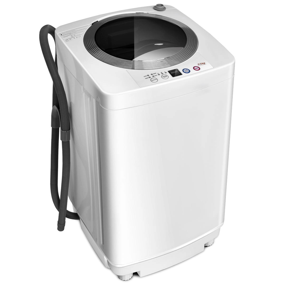 LJG Portable 7.7 lbs Automatic Laundry Washing Machine with Drain Pump