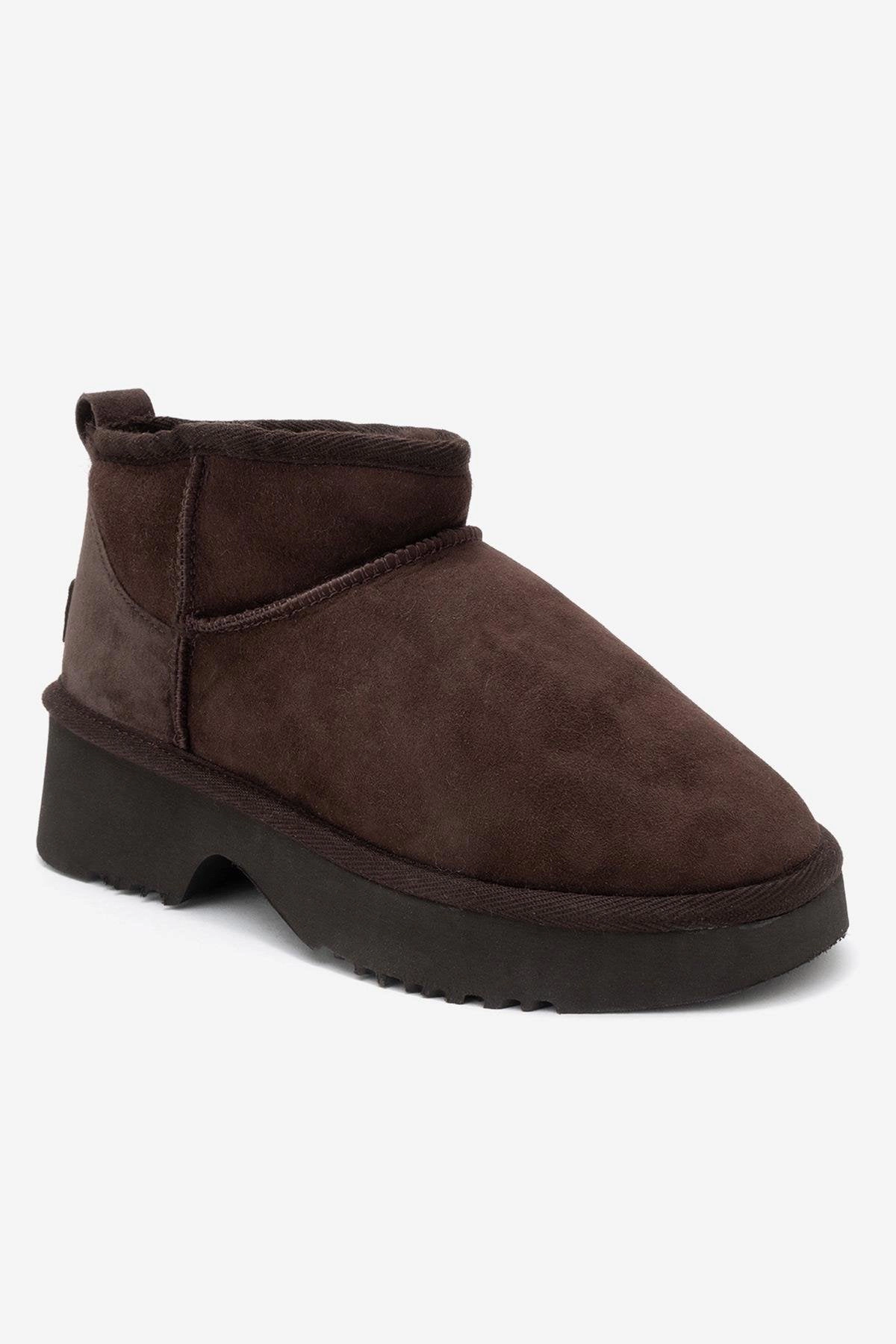 Forever & Always Womens Ary Leather Platform Boots