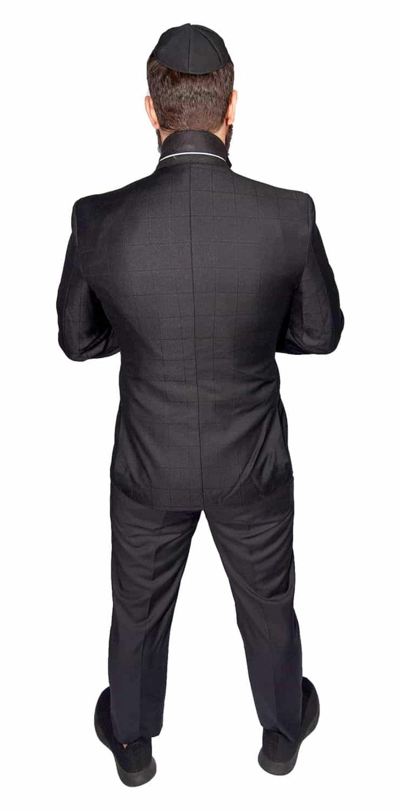 Elie Balleh Men's Slim Fit Solid Plaid Sports Coat Jacket