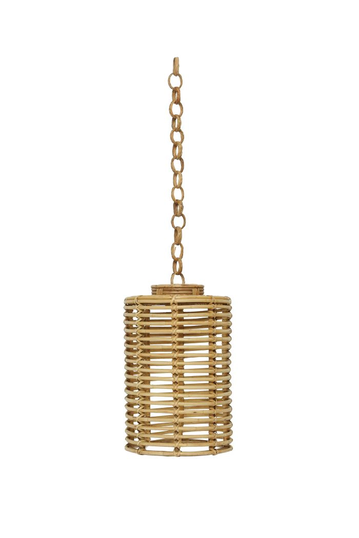 Wicker Village Oval Rattan Lampshade, Natural Finish, 11 x 11 x 21 for Home Décor