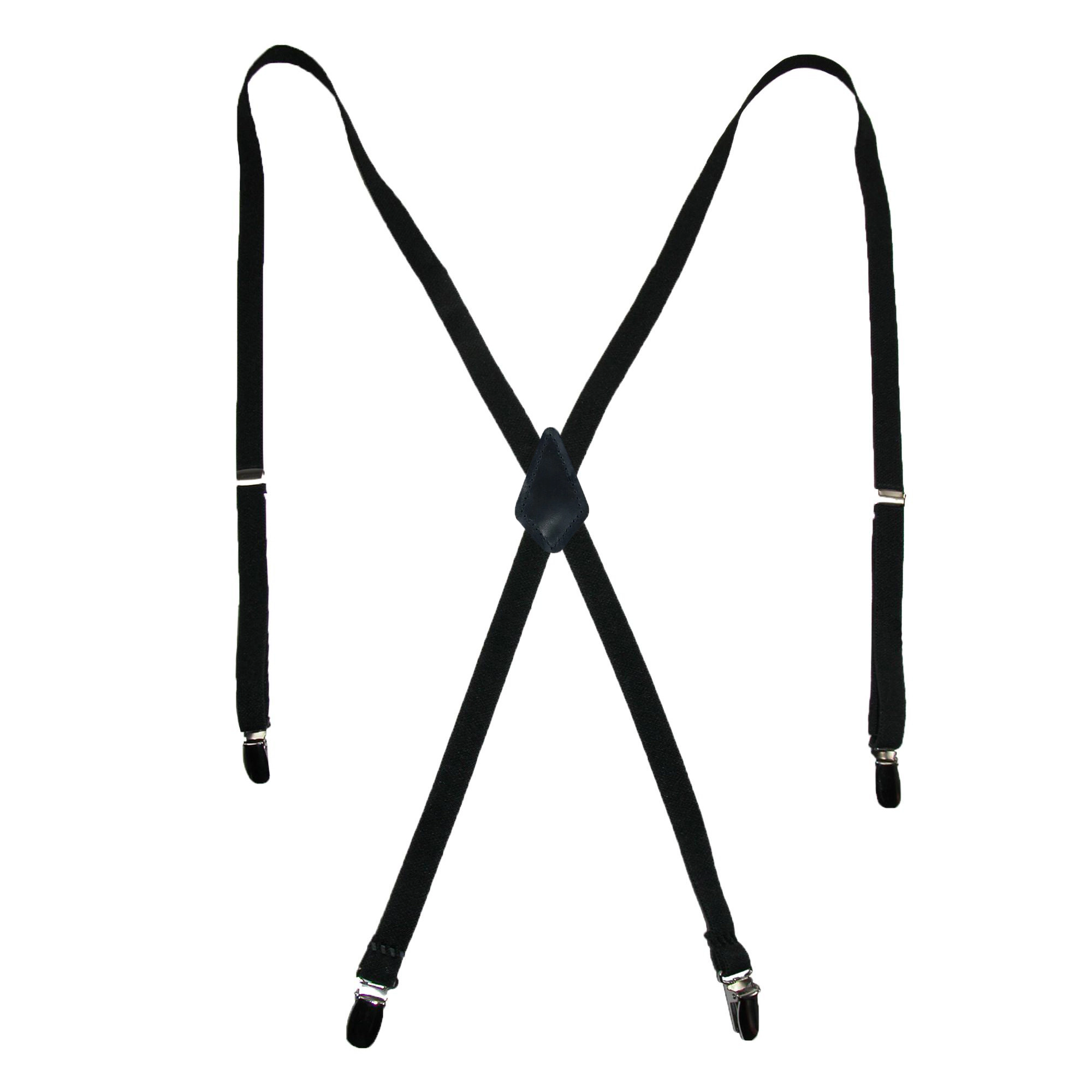 CTM Women's Elastic Clip-End 1/2 Inch Skinny Urban Suspenders