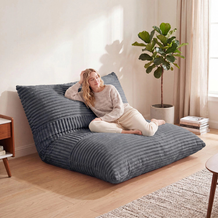 Hivvago 3-In-1 Large Bean Bag Chair With Comfy Corduroy Fabric
