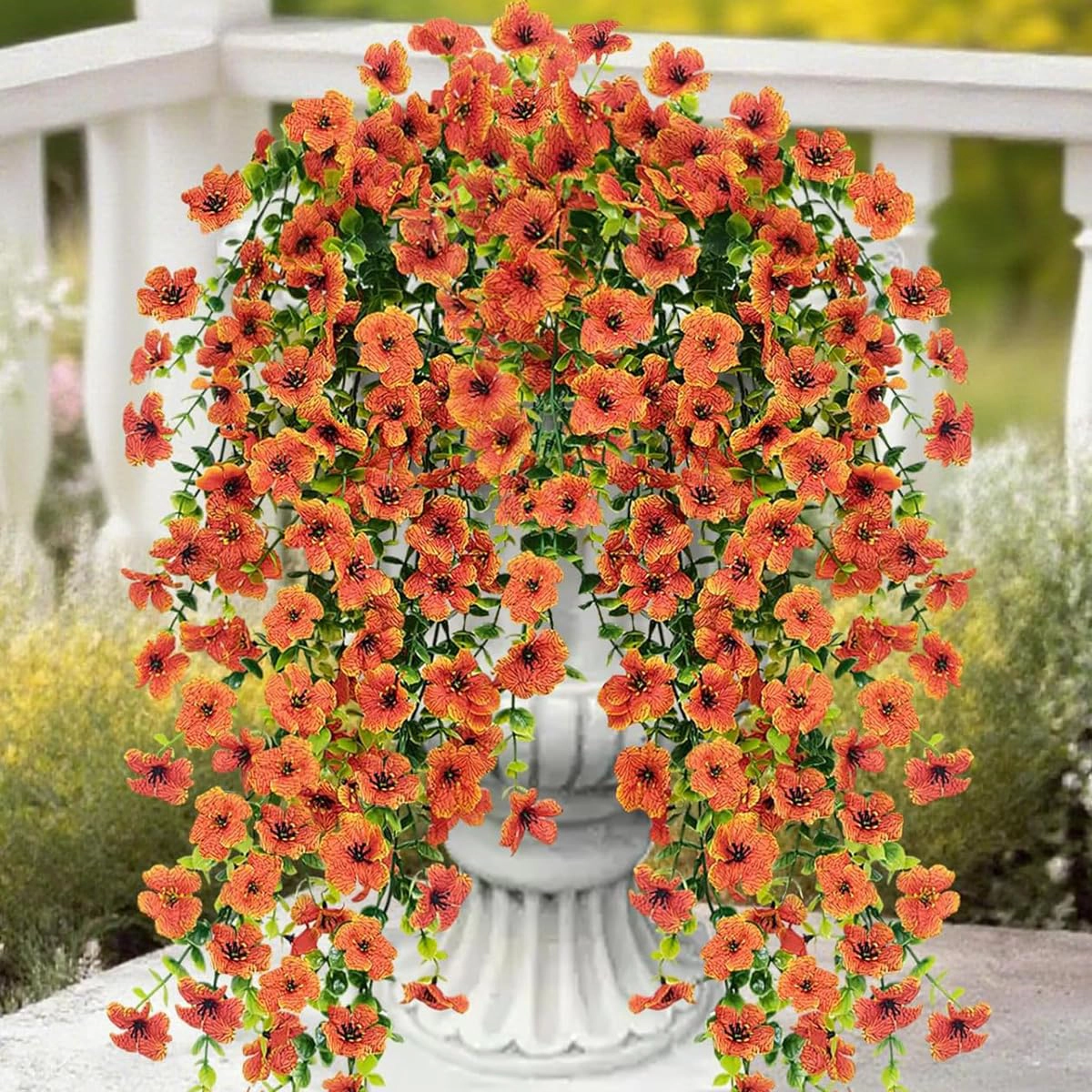 PUPWE 12Flowers Artificial Mums For Outdoors Uv Resistant Faux Outdoor Planters Realistic No Fade Fall Front Door Garden