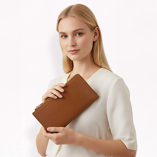 Fashnzfab Faux Leather Slim Wallet Crossbody Bag