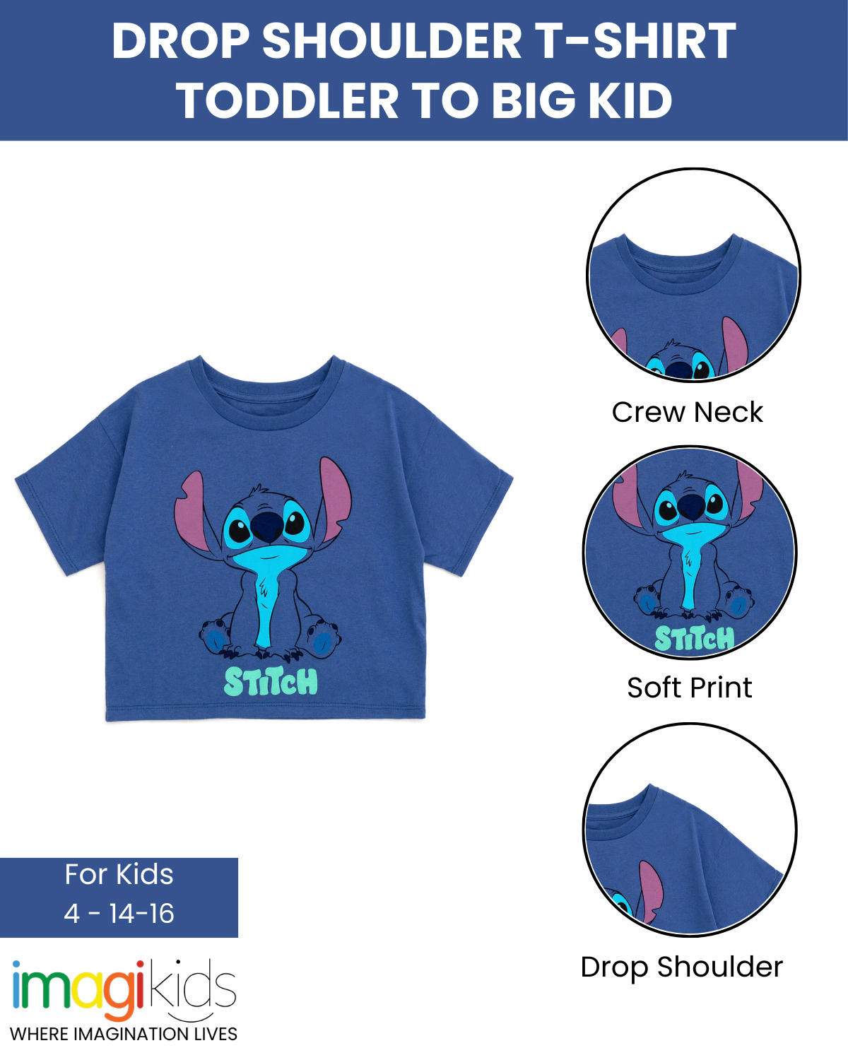 Disney Lilo & Stitch Girls' Cropped T-Shirt