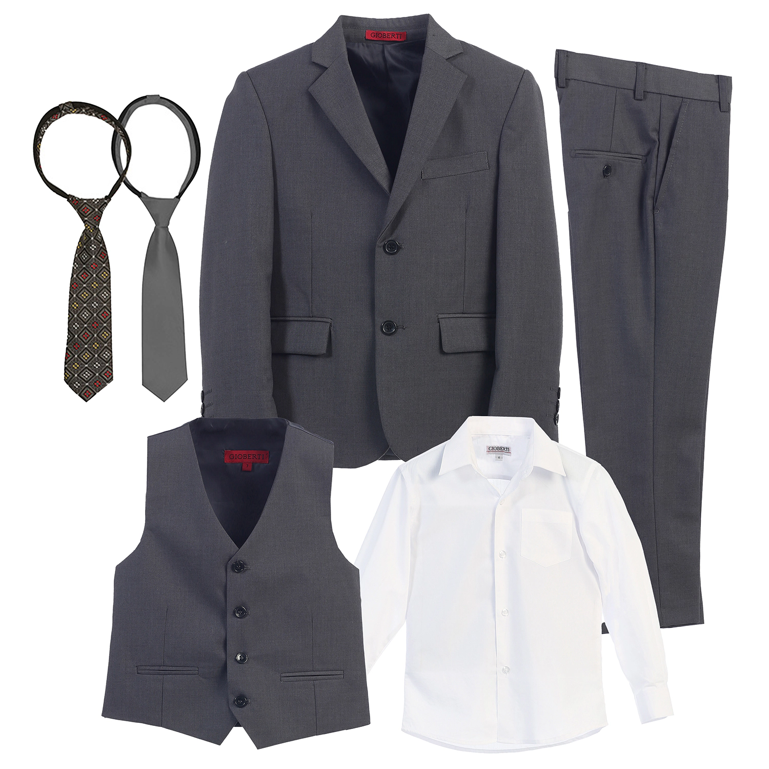 Gioberti Boy's Formal 6 Piece Suit Set
