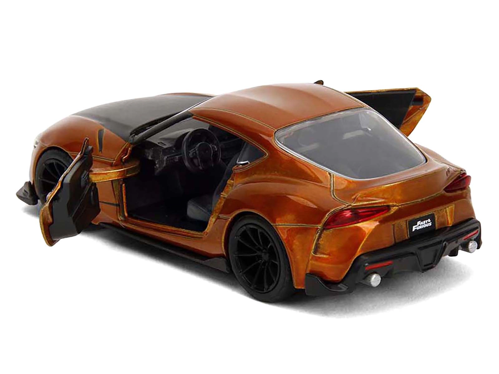 Jada 2020 Toyota Supra Orange Metallic with Black Stripes "F9" (2021) Movie "Fast & Furious" Series 1/32
