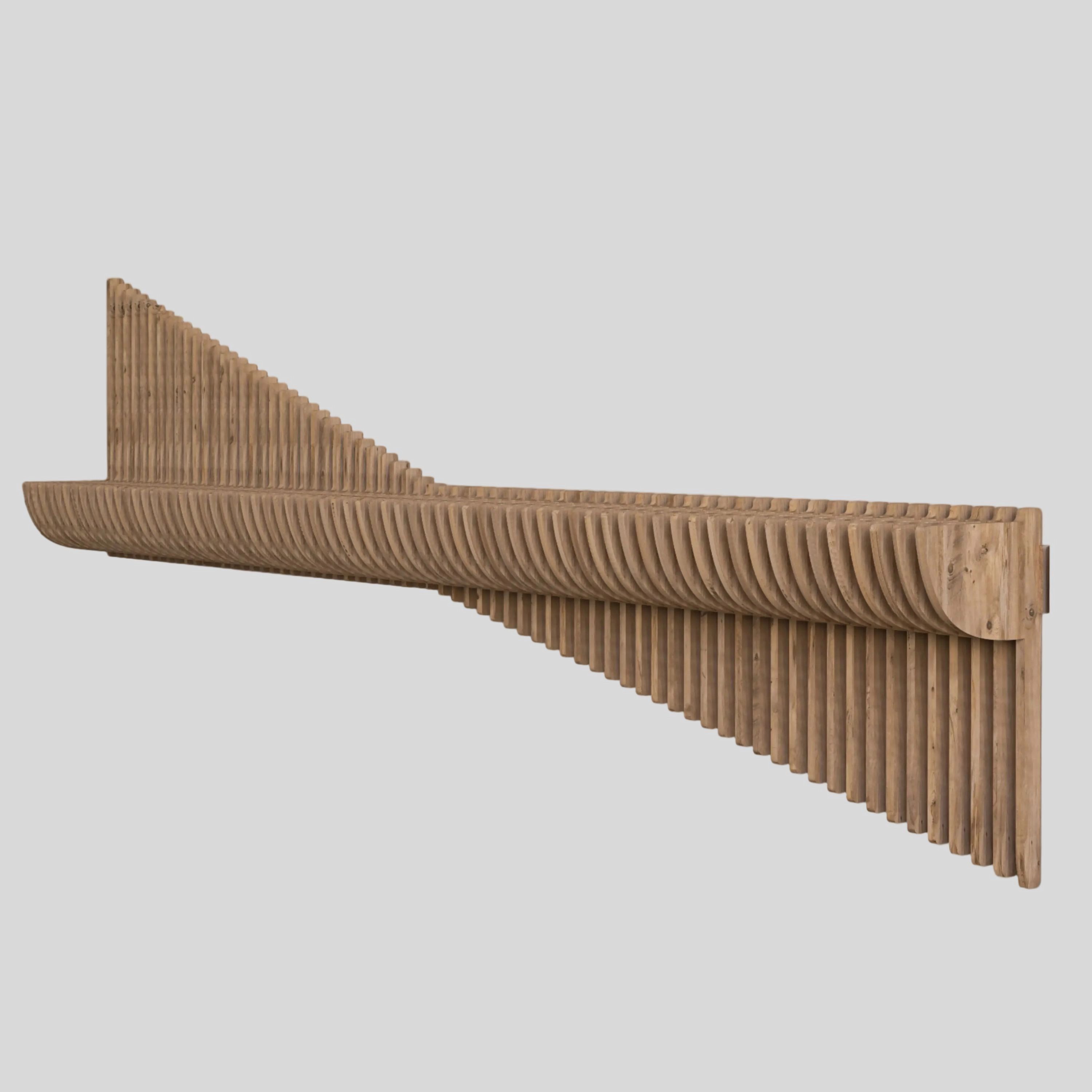 Wear Sierra Parametric 60" 3D Wavy Floating Shelf