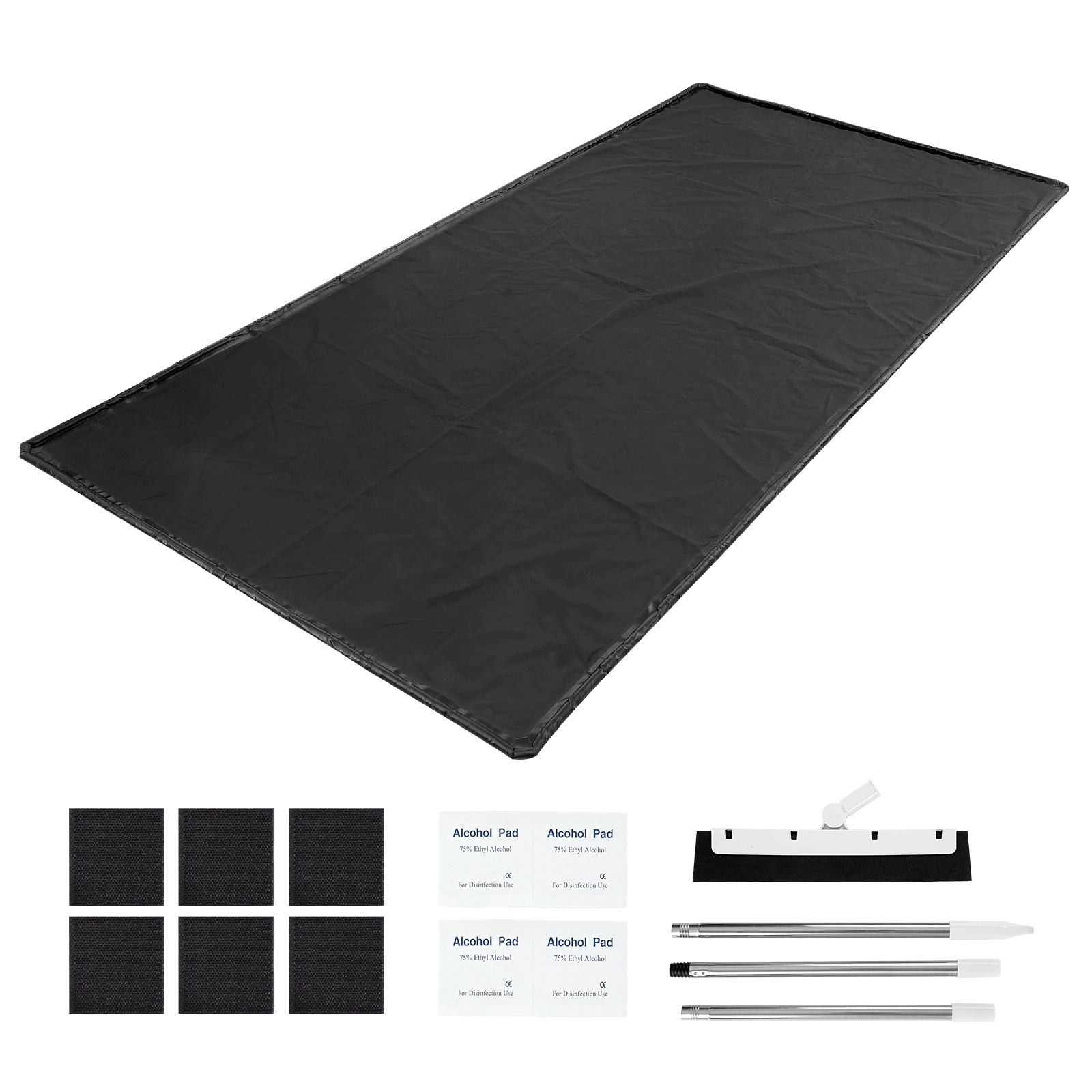 HONGGE Containment Mat 7 ft 9 in Non-Slip PVC Garage Floor Mat with a Cleaning Squeegee Heavy Duty Durable Waterproof