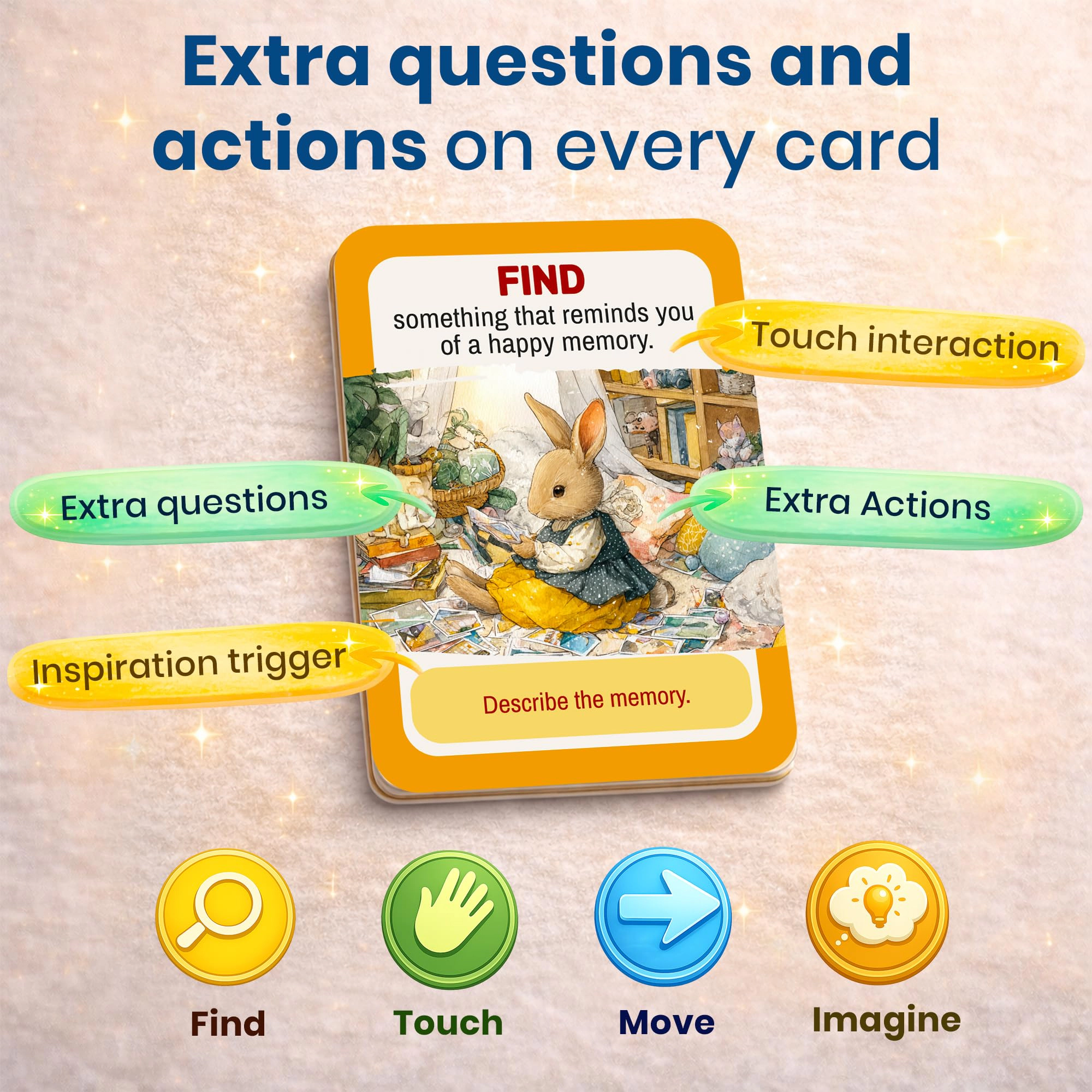 QUOKKA Kids Activity Card Game Set Ages 4-8, 4-in-1 Indoor & Outdoor Games with 450 Challenges