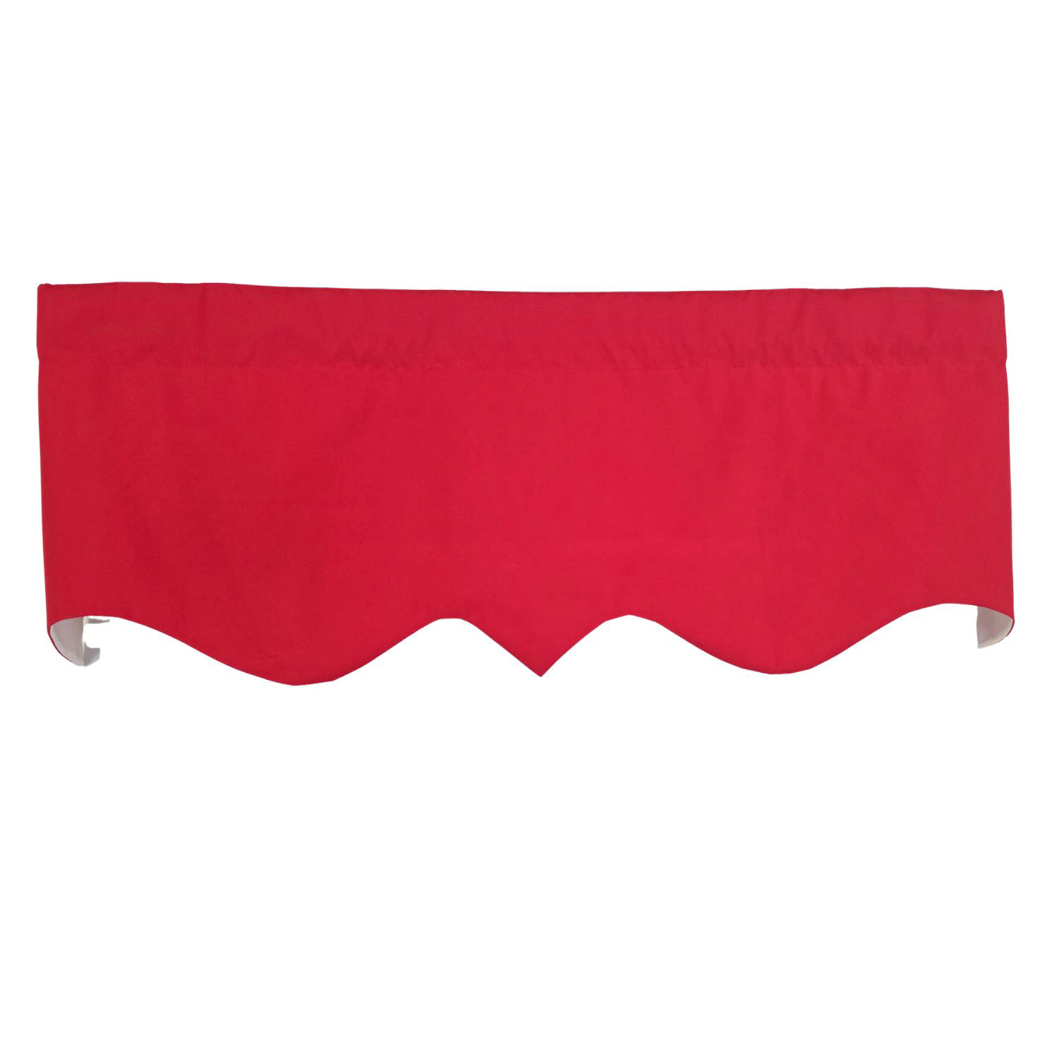 RLF Home 100% Cotton Pure Solid Regal Lined Window Valance 50 x 17 Lip Stick Red